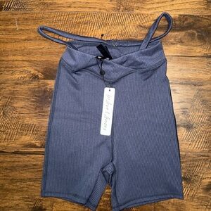 NWT For Love And Lemons Chloe Shorts Womens XXS Athletic Midnight Blue